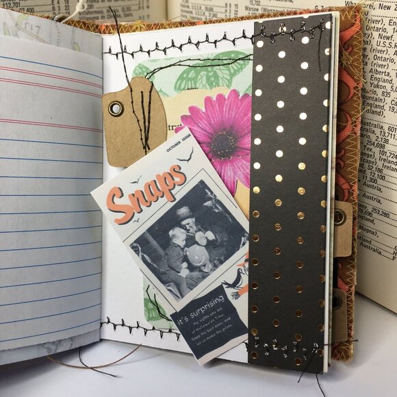 Collage Cover Custom Junk Journal Removable Ephemera Mini Blank Art Book u - Picture 9 of 11